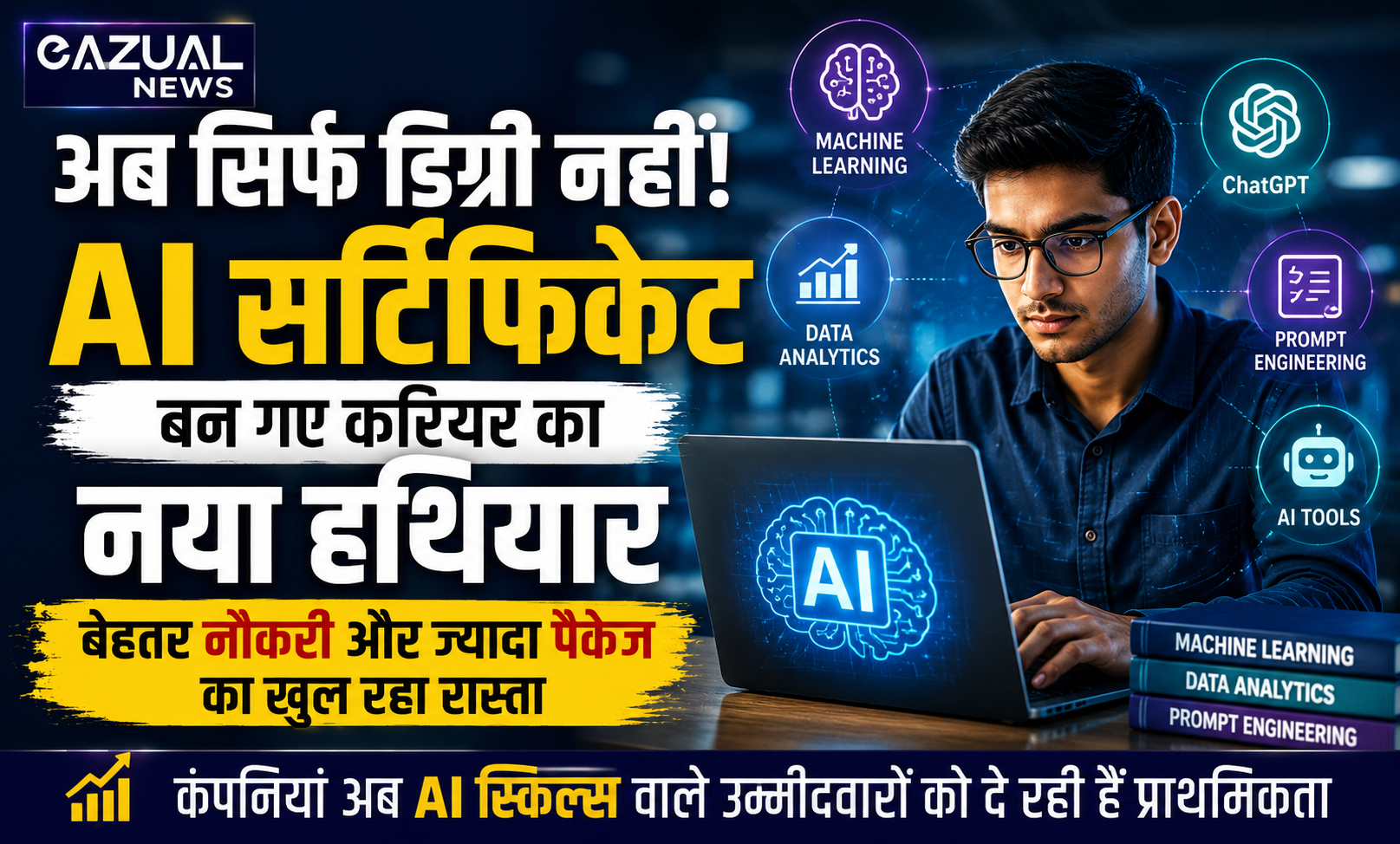 अब सिर्फ डिग्री नहीं, AI सर्टिफिकेट भी दिला सकते हैं बेहतर नौकरी और पैकेज